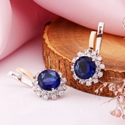 Silberohrringe 925º mit Gold in Deutschland kaufen Zirkonia