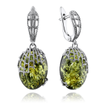 Серебряные серьги-подвески "Восторг"