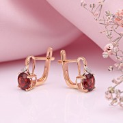 SOKOLOV Серьги из красного золота 585 пробы с бриллиантами гранат