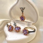 Silberset mit Amethyst & Zirkonia