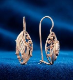 Серьги красное золото 585