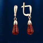 Ohrhaenger mit Bernstein russisches Gold