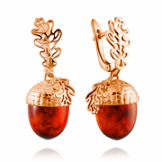 Vergoldete Silberohrhänger 925º mit Bernstein in Deutschland kaufen