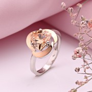 Silberring mit Gold und Zirkonia kaufen