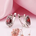 Серьги из серебра 925 пробы Фианиты