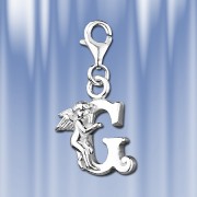 Anhaenger - Buchstabe "G". Silber