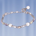  Armband mit Perle. Silber