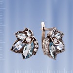 Ohrringe mit Topas. Silber