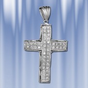 Серебряный крест с цирконом
