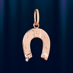 Anhaenger "Hufeisen" russische Goldschmuck