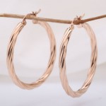 Ohrringe Kreolen Rotgold 585°