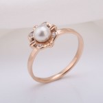 Ring aus Rotgold mit Perlen 