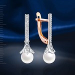 Silberohrringe "Glockenblume", vergoldet