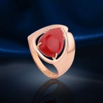 Ring mit Korall Silber 