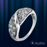 Ring mit Zirkon russisches Silber