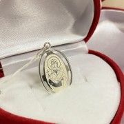 Silberner Ikonenanhaenger „Heilige Maertyrerin Swetlana“