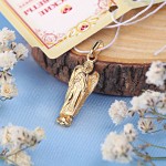 Серебряная позолоченная подвеска-икона