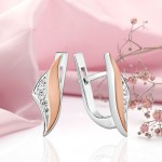 Silberohrringe mit Gold & Zirkonia