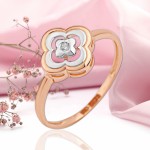 Золотое кольцо 585 фианиты