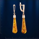 Ohrhaenger mit Bernstein russisches Gold