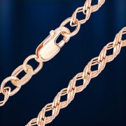 Цепочка Ромбо тройной. Красное золото Магазин › Русское Золото в ...