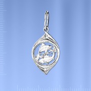 Sternzeichen aus Silber "Fische" 