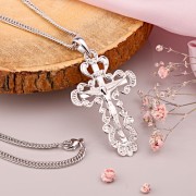 Silberkette mit Kreuzanhänger 