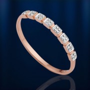 Goldring mit Brillanten. Bicolor