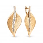 Золотые серьги с фианитами