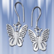Серебряные серьги "Бабочки"