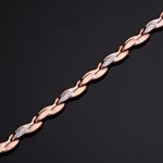  Armband russisches Gold. Bicolor