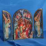 Ikone Flügelaltar Geburt von Christus