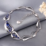 Серебряный браслет Корунд сапфир СОКОЛОВ