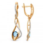 Купить золотые серьги с топазом