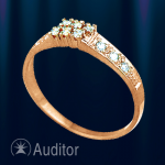 Кольцо из русского золота 585° с цирконами