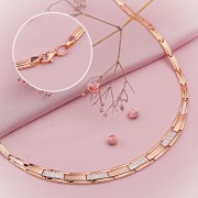 Goldcollier aus Rotgold/Weissgold 585°