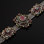 Armband mit Smaragde & Rubine