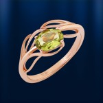 Goldring mit Chrysolith