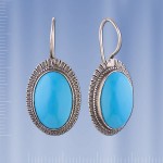 Ohrringe mit Tuerkis. Silber