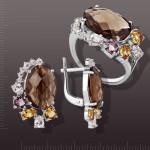 Silberset mit Quarz & Fianiten