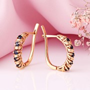 Goldohrringe mit Saphir