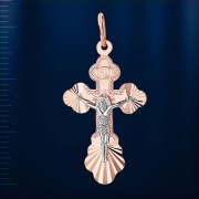 Russisches Gold 585 in Deutschland Kreuzanhänger mit Kruzifix