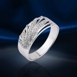 Ring mit Fianiten russisches Silber