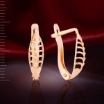Russian earring red gold