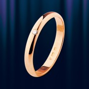 Золотое обручальное кольцо "Фея" с Бриллиантом
