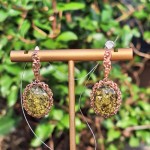 Серебряные серьги-подвески "Королевские"