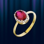 Золотое кольцо с рубином. 