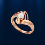  Ring aus Rotgold 585 mit Opal