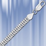  Панцирная немецкая- серебряная цепь, браслет 