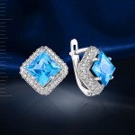 Ohrringe mit Topas. Silber 925°